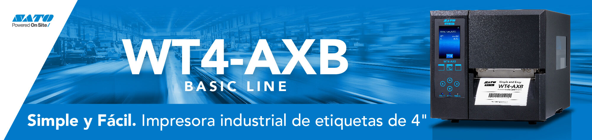 WT4-AXB Basic Line - Simple y Fácil. Impresora industrial de etiquetas de 4"