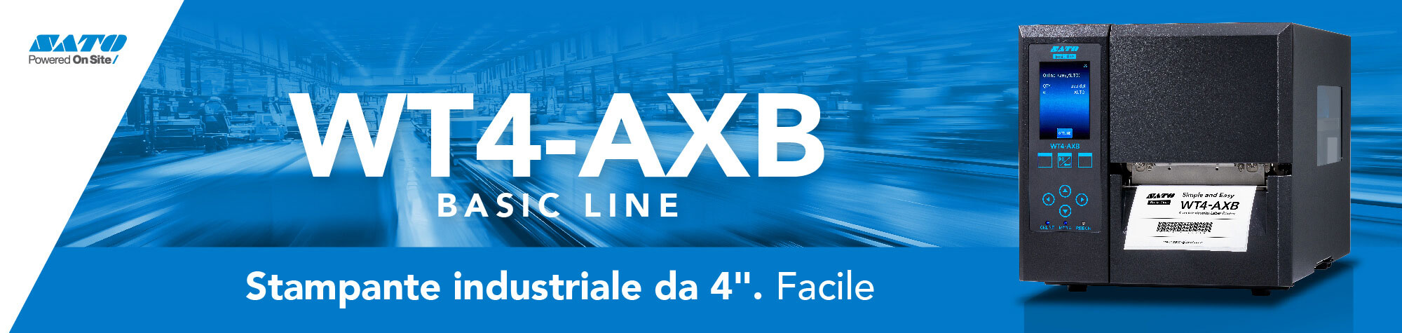 WT4-AXB Basic Line - Facile. Stampante industriale da 4"